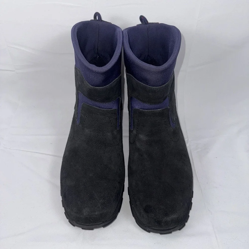 Men's Sz 13 M LL BEAN Thinsulate Flex & Cushion Slip On Boots Black Suede